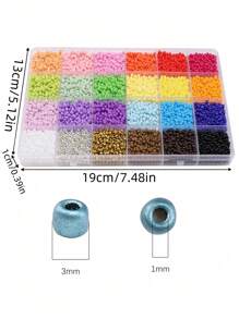 5200 piezas, 3mm abalorios de vidrio multicolor con forma de grano de arroz - Suministros vibrantes para hacer joyería DIY, pulseras, collares y manualidades con cuentas - Paquete múltiple de alta calidad, kit de artículos esenciales para manualidades
