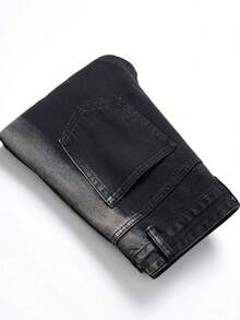 Teenage Boys' Creative Front Pocket Jeans - Black - View 6