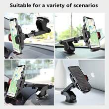 Suporte de carro com ventosa, suporte para celular com GPS, compatível com 13, 12, 11 Pro Max, X, 7 e 8