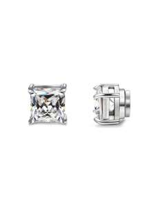 4 Pairs Stainless Steel Magnetic Stud Earrings, Fashion Cubic Zirconia Magnetic Non-Piercing Ear Clip For Men, Non-Piercing Puncture,Gold EarringsA Variety Of Styles, Free To Match Nostril Jewelry, Gifts For Friends Valentine's , Mom,Mother, Mother's Day, Gifts