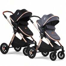Newborn Baby Pram Pushchair Buggy Stroller 3in1 Travel System Fast UK Delivery - Black - View 8