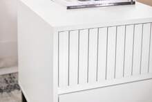 SoBuy Bedside Table With 2 Drawers For Box Spring Bed, Sofa Table, Side Table, Telephone Table, Nightstand, White, W X H X D Approx. 40 X 48 X 40 Cm FBT157-W - White - View 7