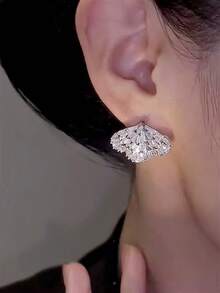 1 Paar Charm Ohrstecker mit kubischem Zirkonia für Frauen, für Hochzeit, Verlobung, Jahrestag, Party, Schmuck, Valentinstag Geschenk