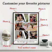 Custom Personalized Child Mother Photo Collage; Memorial Gift; Printable Wall Art; Memorial Photo Collage; For Her/His Mother's Day - MOM Photo Poster - View 5