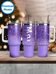 Customize This 40oz Stainless Steel Tumbler Sports Water Bottle With Any Custom Text, Name/Initials To Make A Perfect Gift! Perfect For A Bachelorette Party, Birthday Party, Or Any Event.