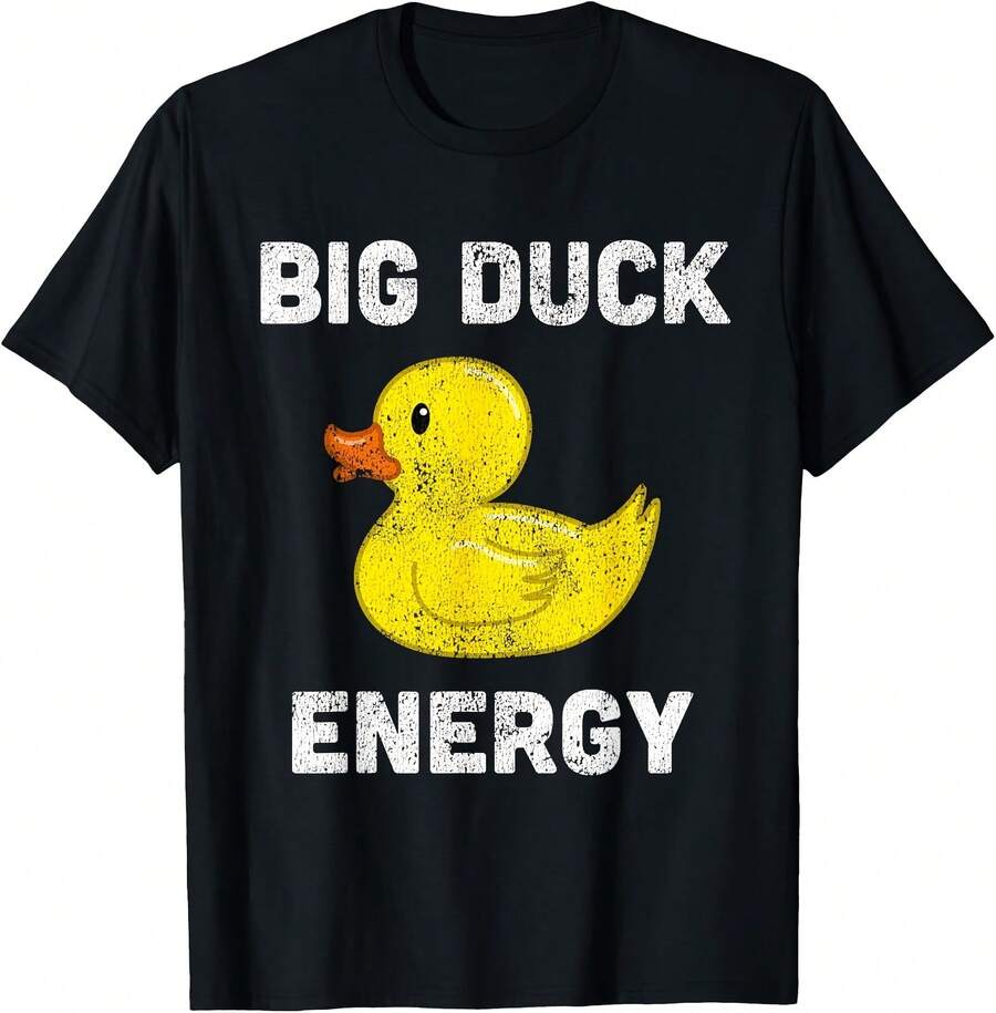 Rubber Ducky, Funny Meme, Big Duck Energy T-Shirt - Black - View 1