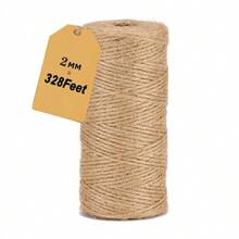 2mm/3mm 10M/100M Natural Vintage Jute Rope Twine Roll Sewing Wedding Gift Wrap Crafts Jute Cord Thread Handmade DIY Party Ribbon Bows Christmas Decoration