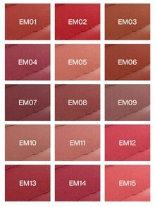 INTO YOU 哑光唇釉，超持久液体唇膏，防水，持久显色，轻盈唇釉质地，唇颊两用，春夏柔和红色唇膏 (EM07) - EM07 - 查看 9