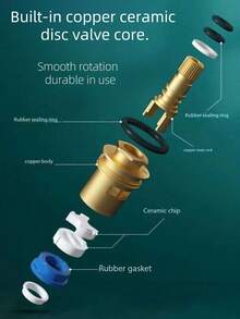 1pc Dual Control Toilet Flushing Spray Gun Faucet - Large Flow Triangle Valve With One Inlet And Two Outlet, Easy-To-Use Switch, Water-Saving Design, Perfect For Household Angle Valve Replacement, Bathroom Essentials(Chrome, Black,Gold,Selectable) - Multicolor - View 4