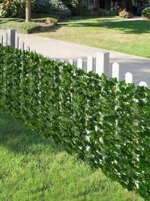 1 pezzo Decorazione recinzione finta parasole, tenda a rullo in erba finta, rete parasole a forma di foglia, adatta per decorazione di casa, giardino, balcone, parete, patio, cortile, matrimonio, festa di compleanno, tema della giungla, portico, regalo di Natale, per interni ed esterni