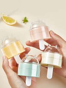 1/4 件创意冰淇淋模具、冷冻托盘冰球立方体模具、家用冰箱冰块冰淇淋制作器 - 彩色 - 查看 8