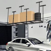 Danolapsi 4x6 FT Overhead Garage Storage Rack, 22"-40" Height Adjustable Ceiling Storage Rack 660lbs Weight Capacity, Heavy Duty Metal Hanging Storage Shelves For Garage - 6 columns - View 6