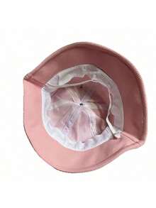 1pc Baby/Kids Girl Princess Rabbit Ear Bucket Hat, Sun Ion, Suitable For All Seasons - Multicolor - View 8