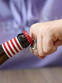 Stainless Steel Finger Ring Bottle Opener, Creative Opener, Kitchen Tool, Cool Finger Ring For Men/Women Party Gifts, Portable Bottle Opener For Outdoor, Camping - Multicolor - View 5