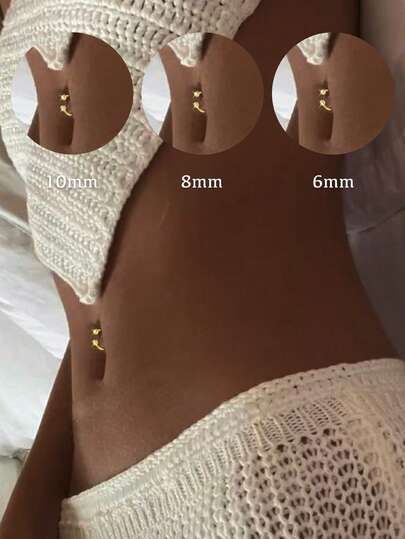 1 pieza Anillo de ombligo de plata de ley S925, incrustado con circonita cúbica, anillo de botón plateado, joyería de ombligo delicada