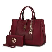 MKF Collection Yola Satchel Bag With Wallet Vegan Leather Women By Mia K