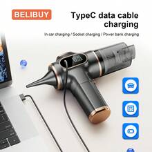 Aspiradora portátil de 1 pieza, diseño de mano inalámbrico, eliminación de polvo eficiente. Cuenta con motor de alta velocidad (45.000 r/min), potente succión (4,5 KPa), sistema de batería dual recargable por USB (2000 mAh) y varios accesorios. Ideal para limpiar escombros, pelos de mascotas y mantener sofás y pisos.