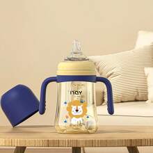 婴儿宽口径奶瓶（适合 6 个月以上婴儿）8/10 盎司 - 藍色 - 查看 9