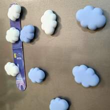 Set de 10 piezas de imanes de nevera con forma de nube - Imanes decorativos para cocina, oficina, pizarra, armario y lavavajillas - Ideal para decoración del hogar y regalo para vacaciones, San Valentín, Día de la Madre, Día del Maestro, Acción de Gracias, Navidad, Vuelta al cole