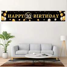 1 Stück Dekorationsbanner zum 16. Geburtstag - Alles Gute zum Geburtstag Hintergrund für Wand & Garten - 16. Geburtstags Party Deko - Teenager Geburtstags Party Zubehör
