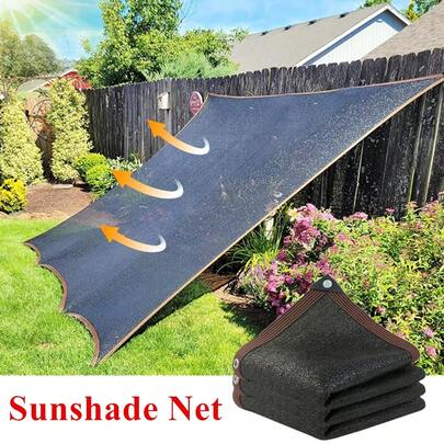 1pc Black Anti-UV HDPE Sunshade Net Garden Succulent Plant Shading Net Outdoor Sun Shade Net