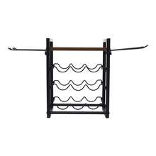YUNRUX Estante para vinos, estante para almacenar vinos de sobremesa, estante para almacenar vinos de sobremesa - Marrón - Ver 3