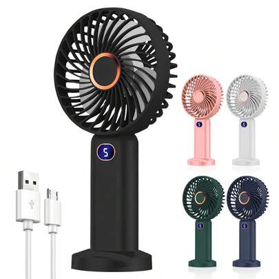 Portable Mini Fan, Handheld Travel Fan, 5 Adjustable Quiet Wind Speeds, USB Rechargeable, Suitable For Office, Room, Outdoor Travel, Summer Cooling, Beach, Spring Summer Picks, Brides Maid Gifts, Room, Beach, Travel, For Men, For Women, Vacation, Cute Stuff, Mother's Day Gift, Garden, Summer, Beach, Squishy, Commencement, Congrats Grad, Portable Tools, Summer Essentials, Summer Portable