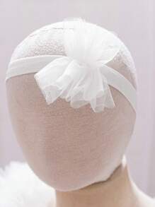 Baby Girls Bowknot Tulle Party Dress, Suitable For Birthday, Wedding, Flower Girl