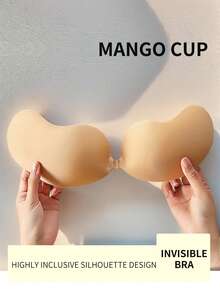 2 Pairs Of Adhesive Seamless Adhesive Bras Ultra-Thin Push-Up Strapless Invisible Bras Pure Silicone Nipple Stickers For Women Nipple Stickers - Multicolor - View 5