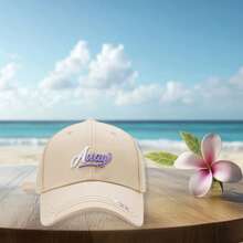 Women Baseball Cap, Embroidery Letters Adjustable Hat Ponytail Baseball Hat For Casual Daily - Beige - View 3