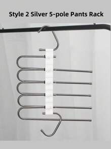 1pc 5/9 Pole Folding Pants Hangers With Multi-Layer,Suitable For Summer Shorts; Not Suitable For Autumn And Winter Clothes,(The Product Needs Simple Assembly, The Video Is An Assembly Tutorial