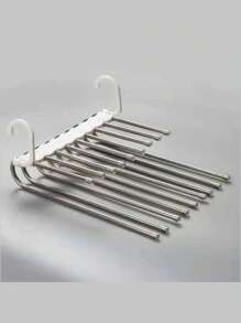 1pc 5/9 Pole Folding Pants Hangers With Multi-Layer,Suitable For Summer Shorts; Not Suitable For Autumn And Winter Clothes,(The Product Needs Simple Assembly, The Video Is An Assembly Tutorial