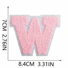 26 Remendos de Letras para Passar a Ferro, Letras Chenille A-Z Remendos Decorativos Bordados Personalizados para Costura em Roupas, Reparação de Bonés, Camisas, Sapatos, Denim, Bolsas (Rosa)
