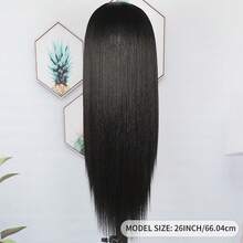 Stunning Purple Hair Synthetic Lace Front Wigs 26 Inch Pre Plucked Long Straight Hair Wigs 13X4 HD Lace Wigs Glueless Dark Purple Colored Wigs Heat Resistant Halloween Wigs Deep Purple Long Silky Straight Lace Front Wigs For Fashion Women For Daily Christmas Party Cosplay Use - 黑色 - 查看 8