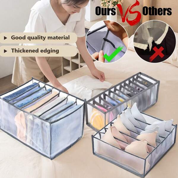 Wardrobe Clothes Organizer, Small Underwear Organizer, Drawers Organizer For Clothes, Compartment Storage Box For Bedroom Dorm Room