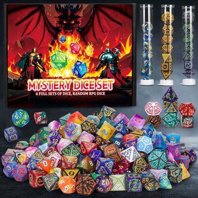 Mystery Dice - 42PCS Goblin D&D Dice Set, RANDOM Dice ,Surprise Dice With Dice Display Tube, D&D Gifts For RPG, MTG,Role Playing Table Game
