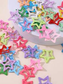 20/30/40/50 件随机颜色多巴胺星形发夹，可爱迷你尺寸女孩发饰 - 彩色 - 查看 16