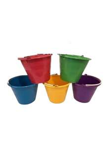 Bucket #6 Strong And Flexible Plastic 2 Liters Coated Handle - Multicolor - View 1