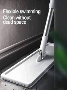 加厚拖把带桶挤压拖把免手洗平板拖把家用便携式可重复使用超细纤维垫居家清洁工具平板挤压拖把带桶挤压拖把桶带超细纤维头可更换用于地板清洁厨房卫生间窗户