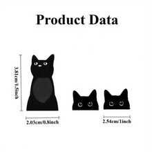 3 件/套可爱猫咪汽车后视镜贴纸 - 窥视猫咪设计，非常适合后视镜和侧视镜、女士和女孩汽车配件、笔记本电脑硬壳、笔记本电脑贴纸 - 均碼 - 查看 3