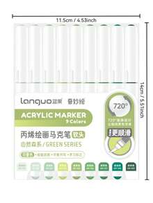 81 色直液丙烯颜料笔画笔彩色记号笔适用于岩石绘画石头陶瓷玻璃 DIY 美术用品文具