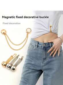 1/2/3 Pcs Multifunctional Magnetic Clothespin, New Magnetic Clothespin, Powerful Turban Magnet With Chain, Multi-Function Magnetic Clothing Clip, Securely Hold Fabrics In Place, Magnets With Chain For Scarves, Hijab, Trousers