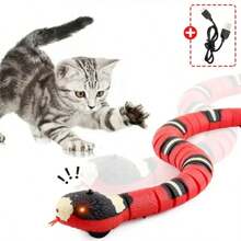 Smart Sensing Cat Toys Interactive Automatic Eletronic Snake Cat Teaser Indoor Play Kitten Toy USB Rechargeable For Cats Kitten
