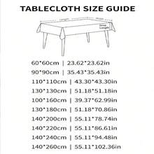 1pc American Retro Minimalist Polyester Linen Tassel Tablecloth, Heat-Resistant Rectangular Tablecloth Suitable For Kitchen, Dining Table, Coffee Table, TV Cabinet, Home Gatherings, Outdoor Picnics - Multicolor - View 3