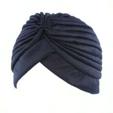 Stretchy Knot Twist Turban Bandanas Women Headscarf Bonnet Muslim Hijab  Hats Female Chemo Cap Adult Solid Color Head Wrap