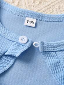 Baby Girls' Floral Dress & Vest Jacket 2pcs Set - Blue - View 6