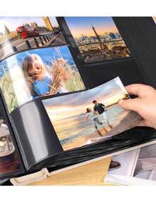 1 件亚麻相册 4x6-200/300/600 个口袋，带水平和垂直口袋，亚麻封面相册，适合婚礼、家庭、周年纪念、青年、节日、情人节、母亲节礼物、返校、学校用品 - 彩色 - 查看 7