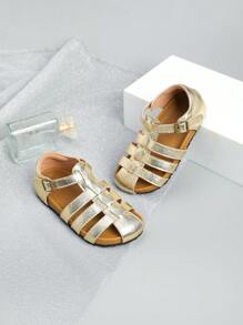 Summer New Girls Mid To Big Kids Open-Toe Flat Beach Sandals