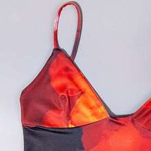 Women's Summer Maxi Skirt Set Floral Print Halter Top Long Skirt Sexy Going Out Outfits Streetwear For Women - Orange - View 4