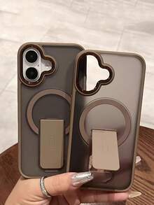 奢华磁吸无线充电保护壳，带支架，哑光表面，兼容三星S23/S24/S25 Ultra Plus，17英寸，防震软边框，金属摄像头保护盖 - 沙漠金 - 查看 9